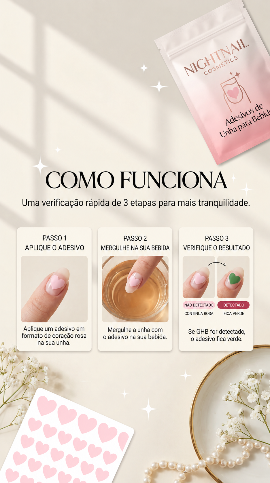Night Nail — como usar o adesivo em três etapas